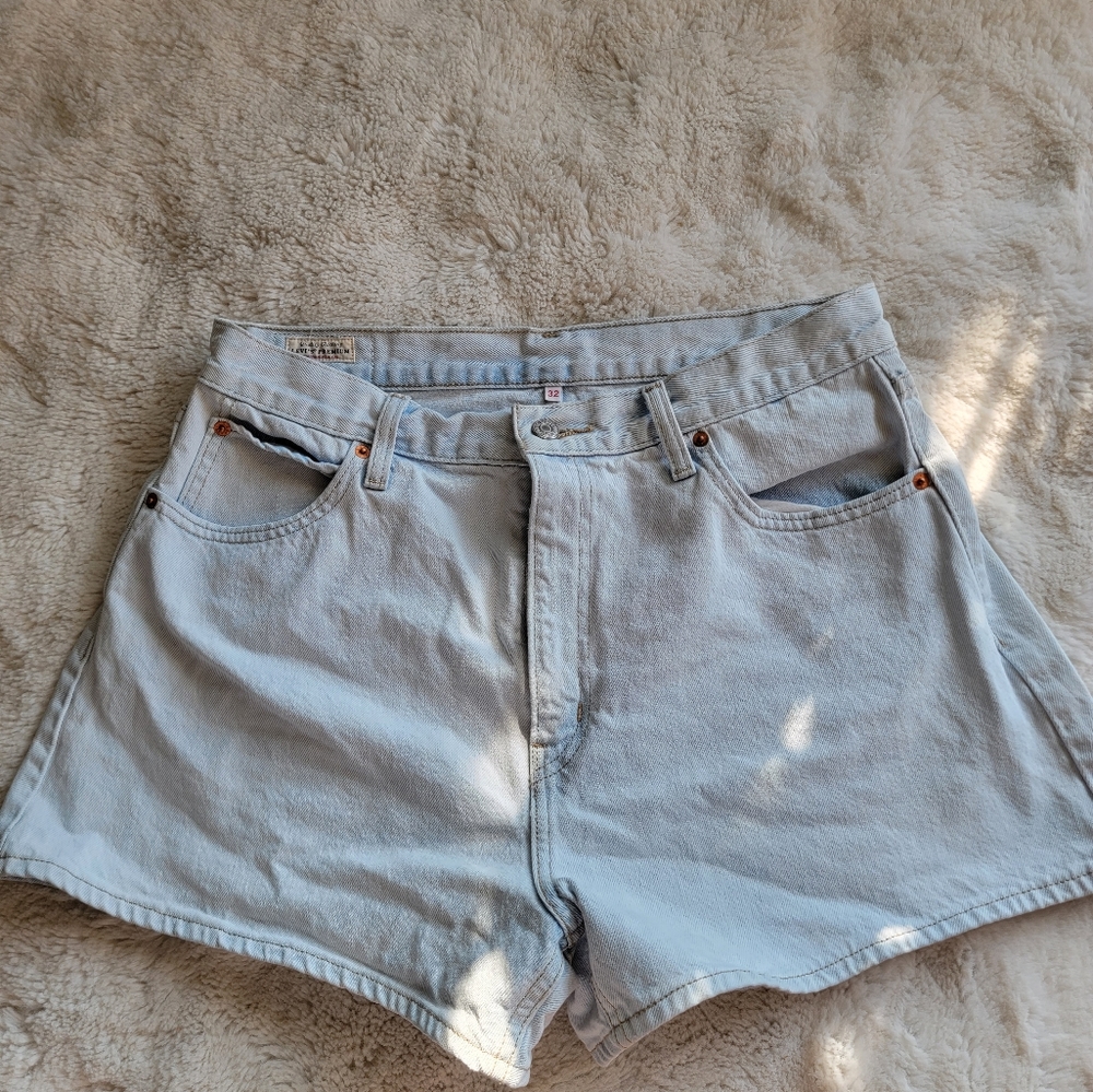 Levi's High Waisted Flared Jean Shorts